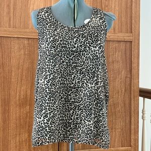 NWT Sheer Cheetah Print Tank Top